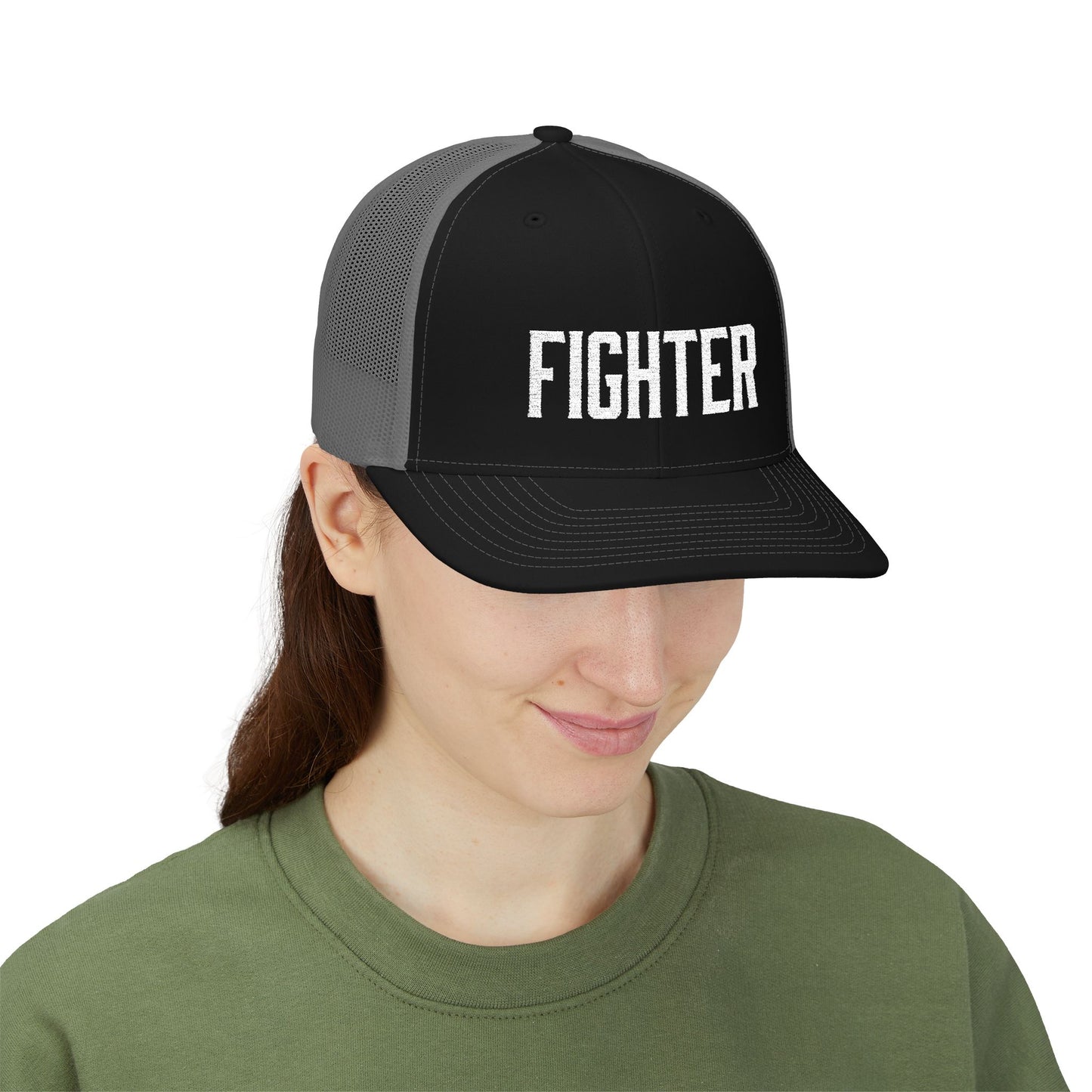 Fighter (White) Richardson Trucker Hat