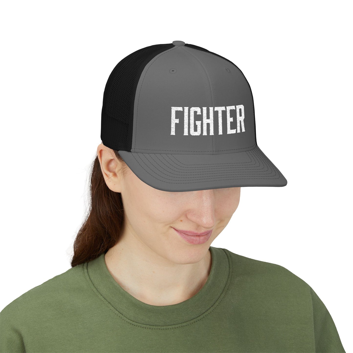 Fighter (White) Richardson Trucker Hat