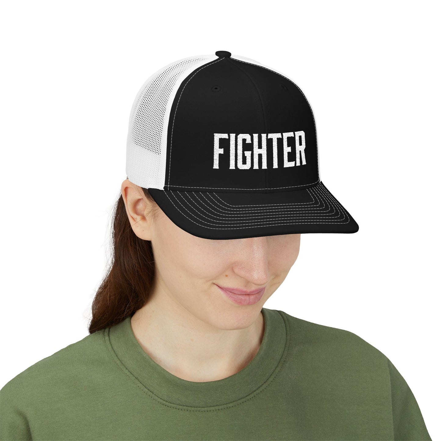 Fighter (White) Richardson Trucker Hat