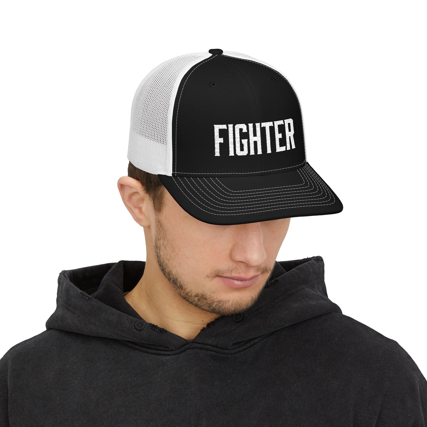 Fighter (White) Richardson Trucker Hat